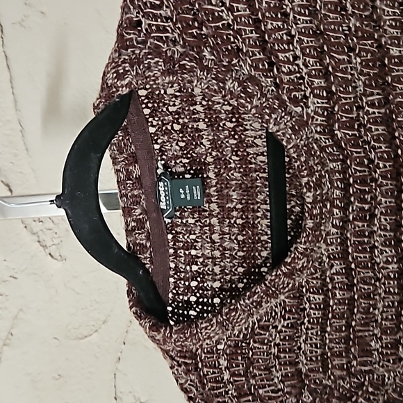 Roots maroon cream fleck unit long tunic sweater top in size small oversized - Picture 3 of 6